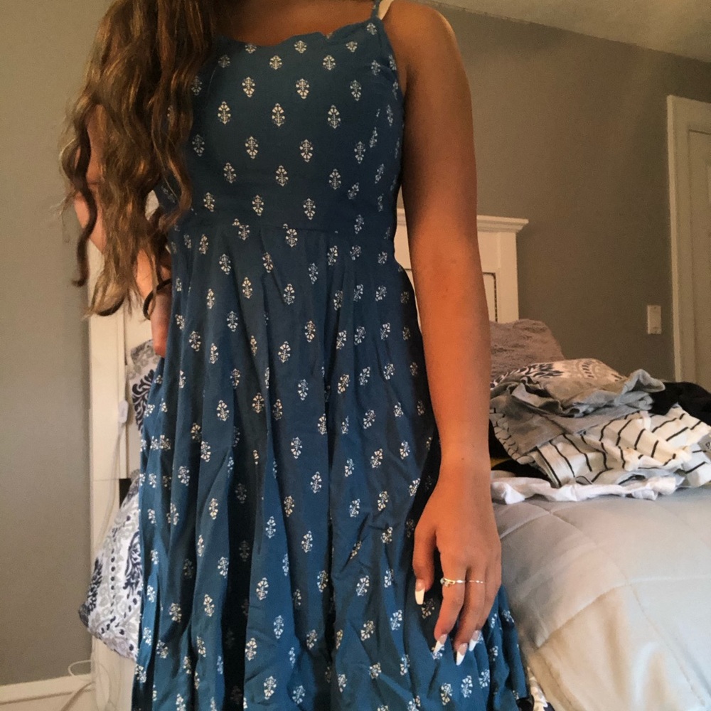 blue mini dress